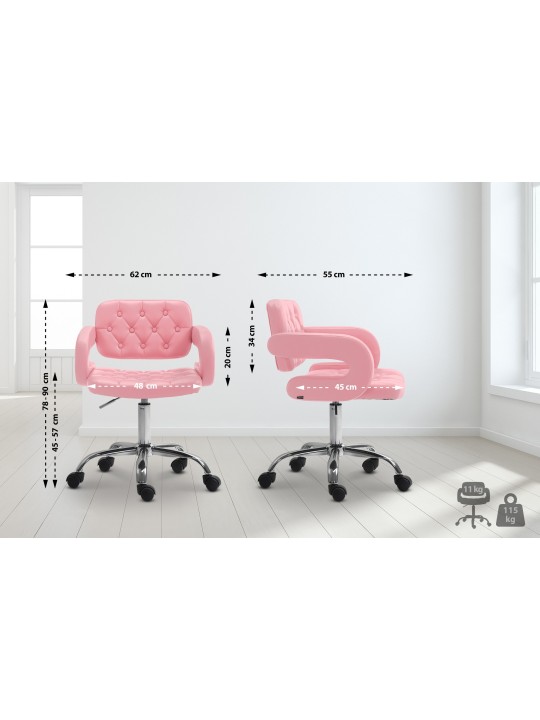 Werkkruk Dublin kunstleer, roze