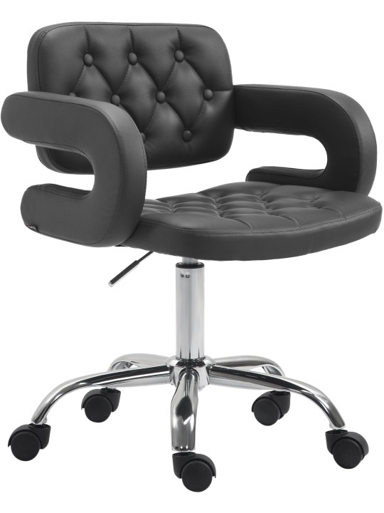 Werkkruk Dublin kunstleer, zwart