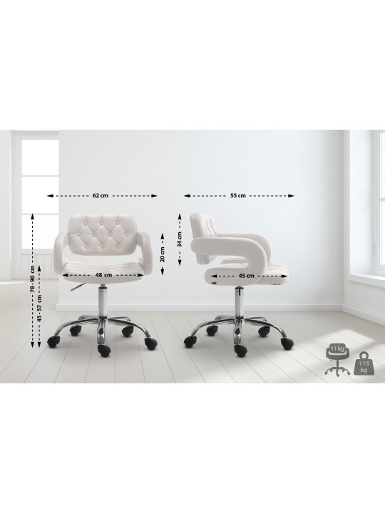 Werkkruk Dublin kunstleer, wit