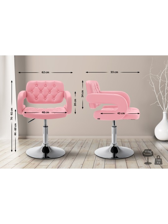 Ligstoel Dublin kunstleer, roze Ligstoel Dublin kunstleer, roze