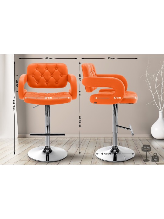 Barkruk Dublin C, oranje