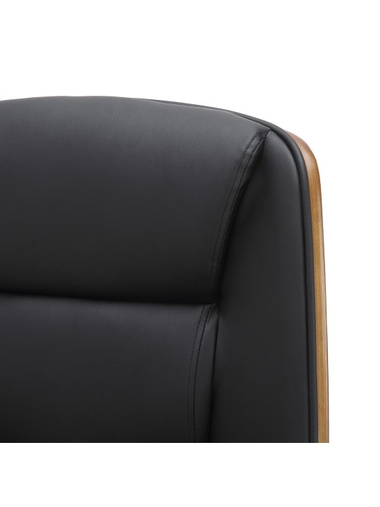 Bureaustoel Yankton, walnoot/zwart