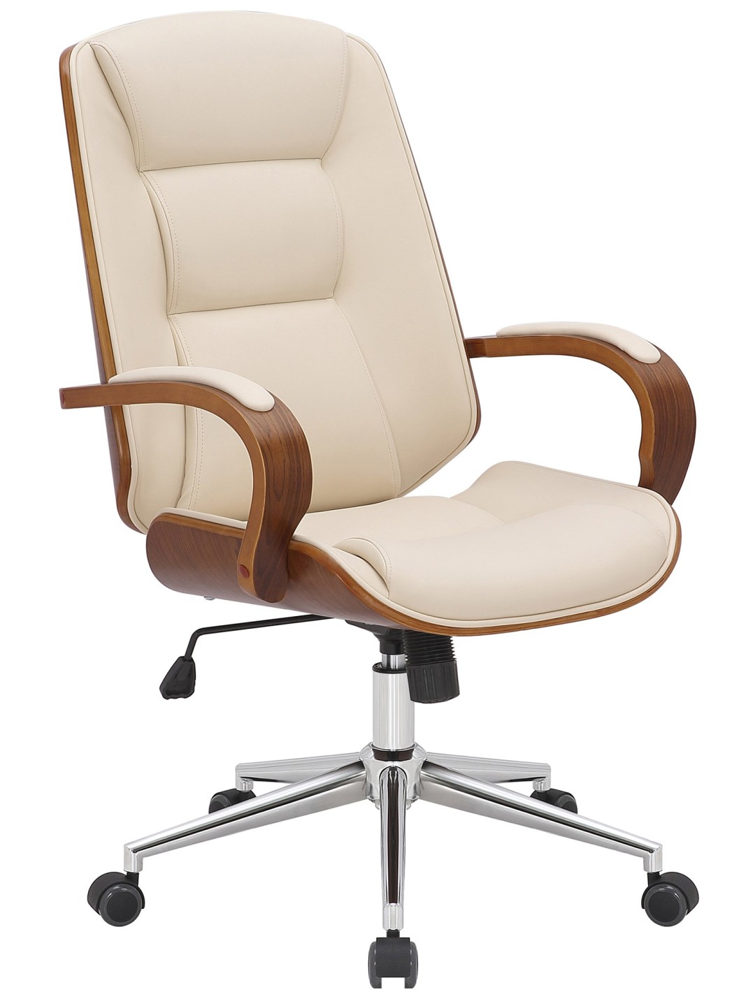Bureaustoel Yankton, walnoot/crème