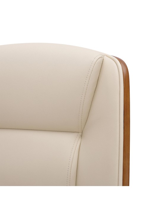 Bureaustoel Yankton, walnoot/crème