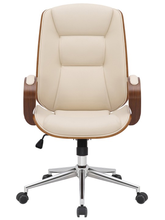 Bureaustoel Yankton, walnoot/crème