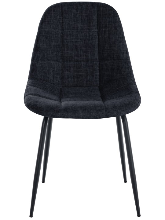 Set van 2 stoel Tom stof, zwart Set van 2 stoel Tom stof, zwart