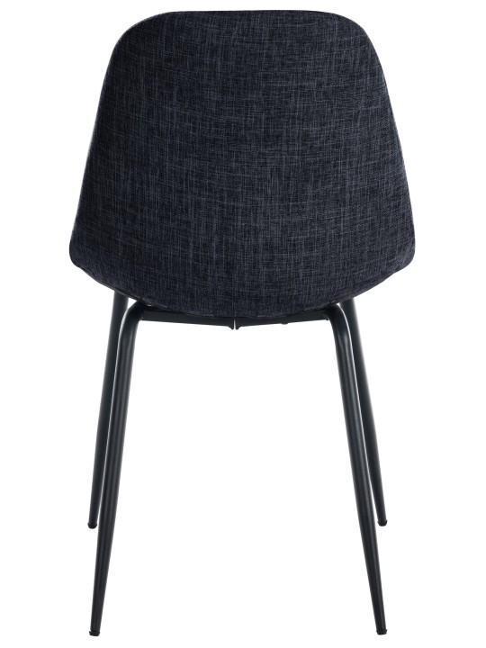 Set van 2 stoel Tom stof, zwart Set van 2 stoel Tom stof, zwart