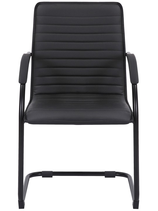 Set van 2 bezoekersstoelen Tira kunstleer, zwart/zwart Set van 2 bezoekersstoelen Tira kunstleer, zwart/zwart