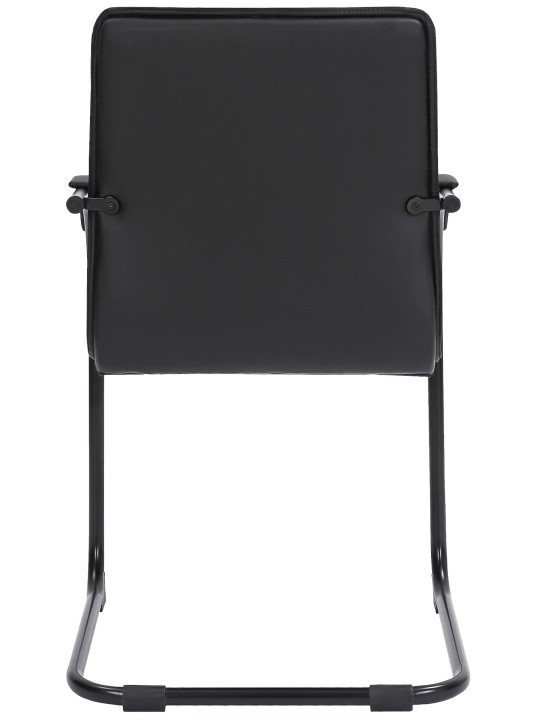 Set van 2 bezoekersstoelen Tira kunstleer, zwart/zwart Set van 2 bezoekersstoelen Tira kunstleer, zwart/zwart