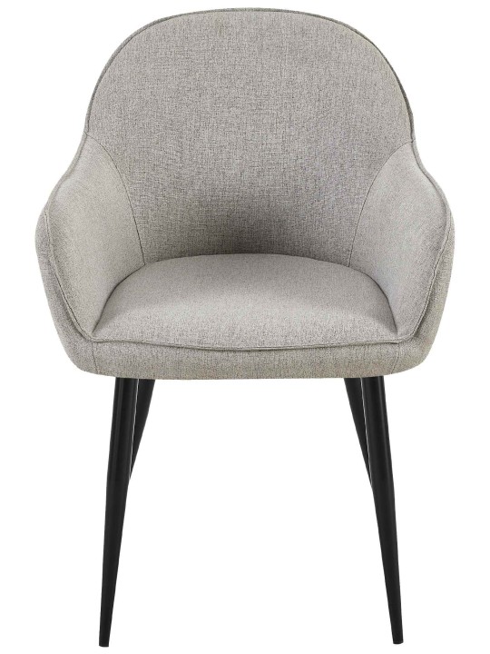 Set van 2 eetkamerstoelen Boise stof, grijs