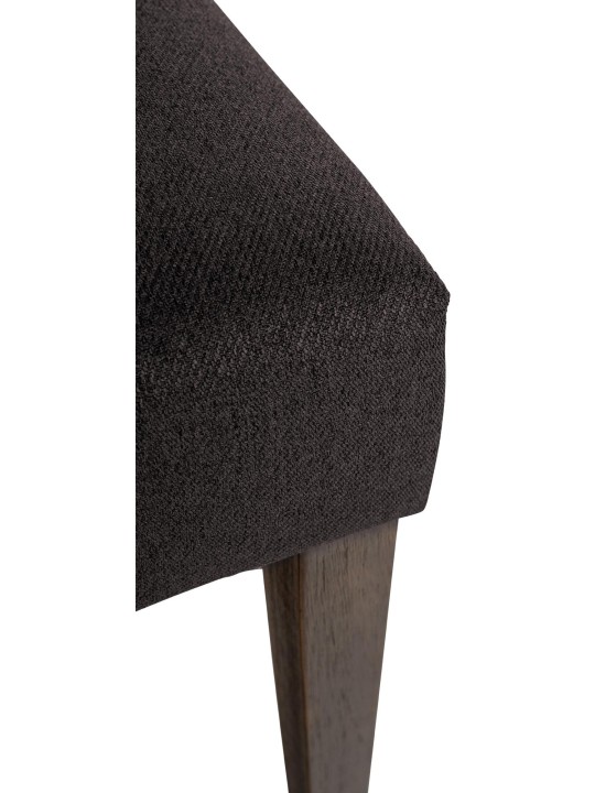 Eetkamerstoel Lisburn stof, zwart