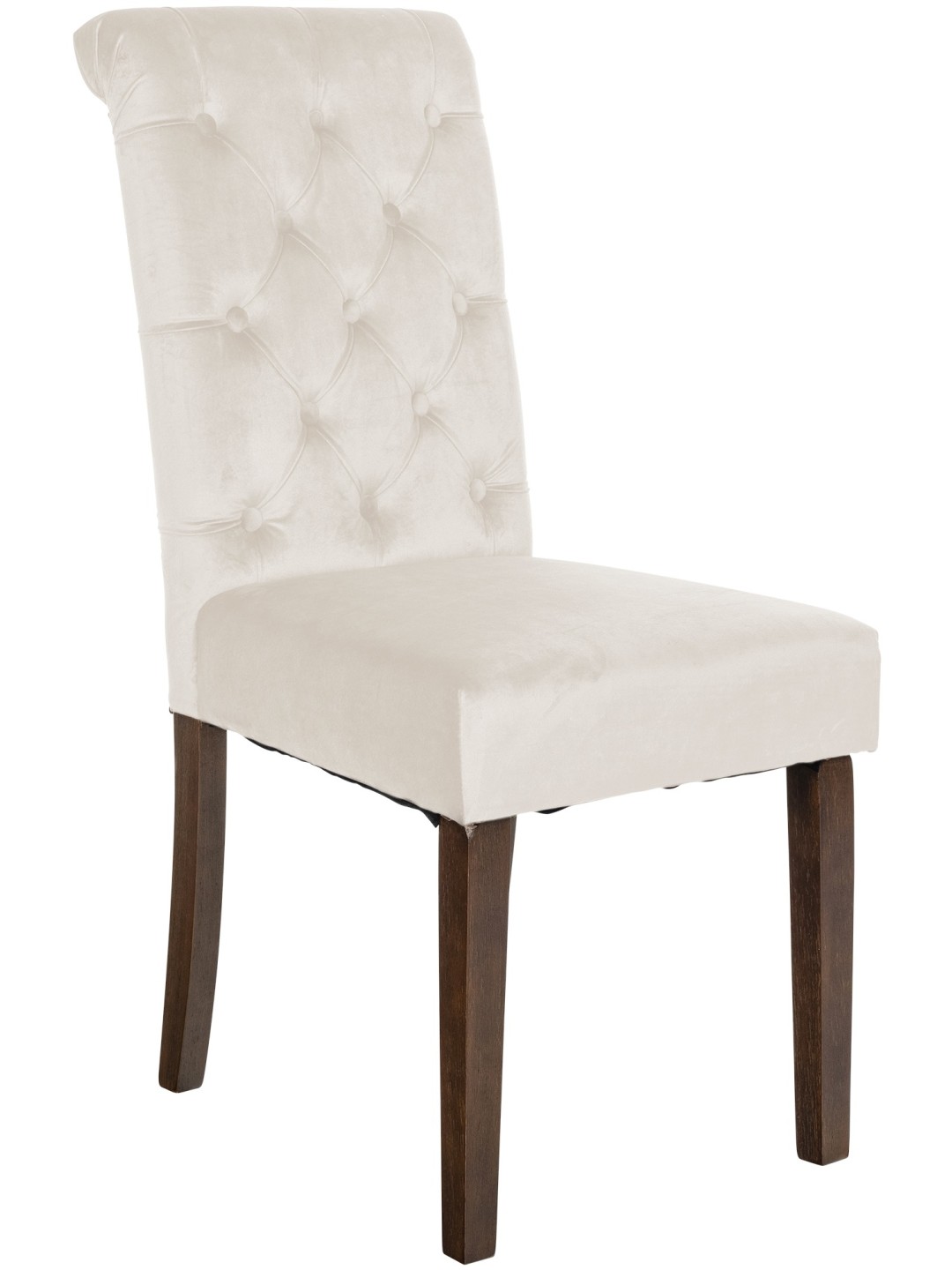 Eetkamerstoel Lisburn fluweel, crème