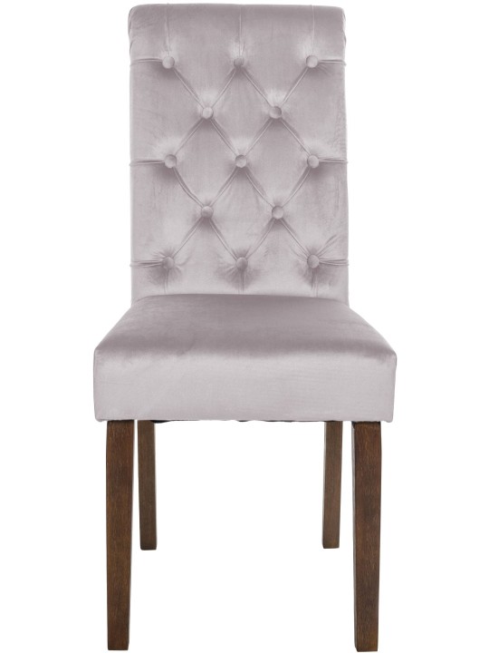 Eetkamerstoel Lisburn fluweel, grijs