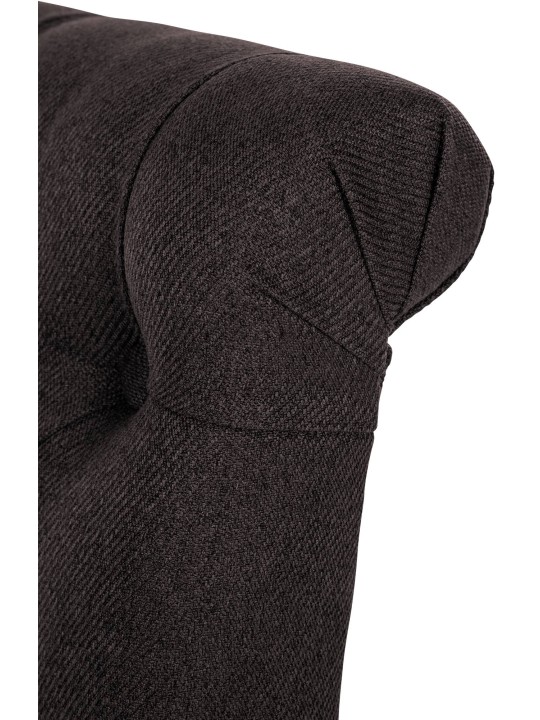 Set van 2 eetkamerstoelen Lisburn stof, zwart