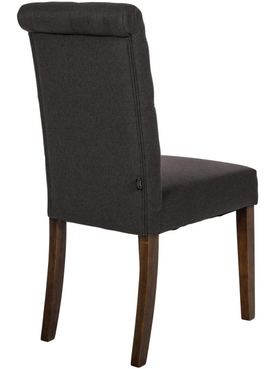 Set van 2 eetkamerstoelen Lisburn stof, zwart
