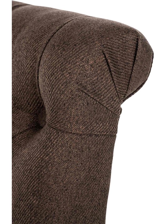 Set van 2 eetkamerstoelen Lisburn stof, bruin