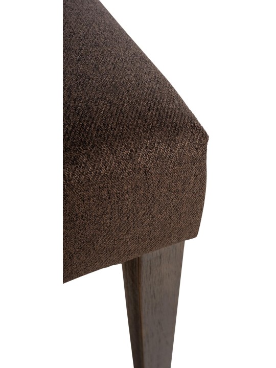 Set van 2 eetkamerstoelen Lisburn stof, bruin