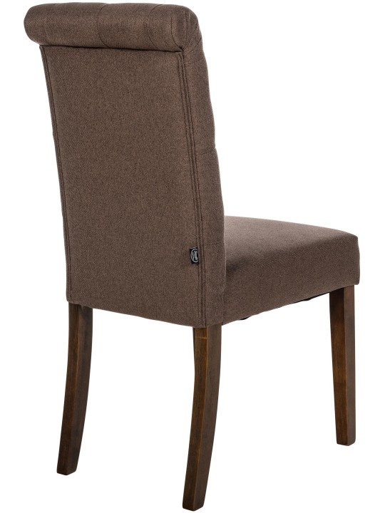 Set van 2 eetkamerstoelen Lisburn stof, bruin