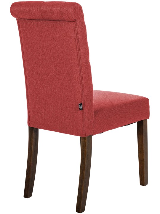 Set van 2 eetkamerstoelen Lisburn stof, rood