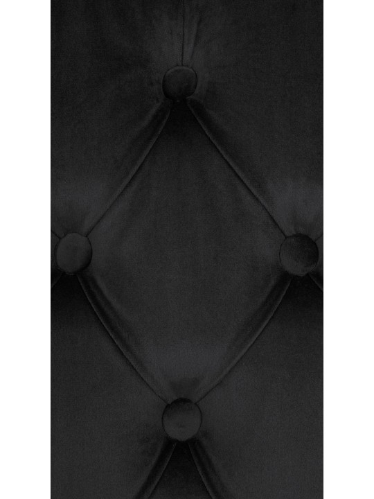 Set van 2 eetkamerstoelen Lisburn fluweel, zwart