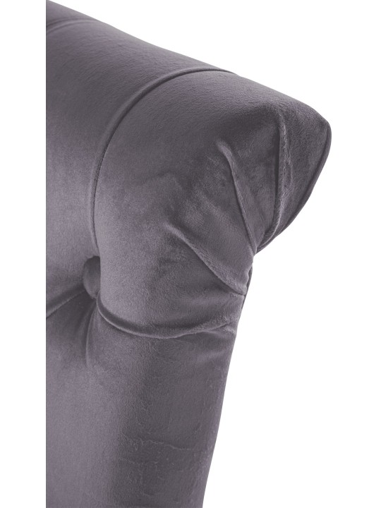 Set van 2 eetkamerstoelen Lisburn fluweel, donkergrijs