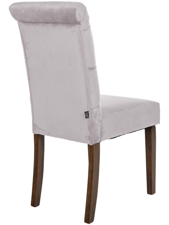 Set van 2 eetkamerstoelen Lisburn fluweel, grijs