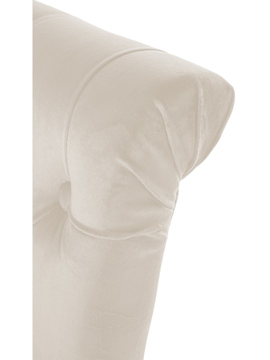 Set van 2 eetkamerstoelen Lisburn fluweel, crème