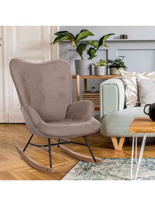 Stoel Sanka stof, taupe Stoel Sanka stof, taupe