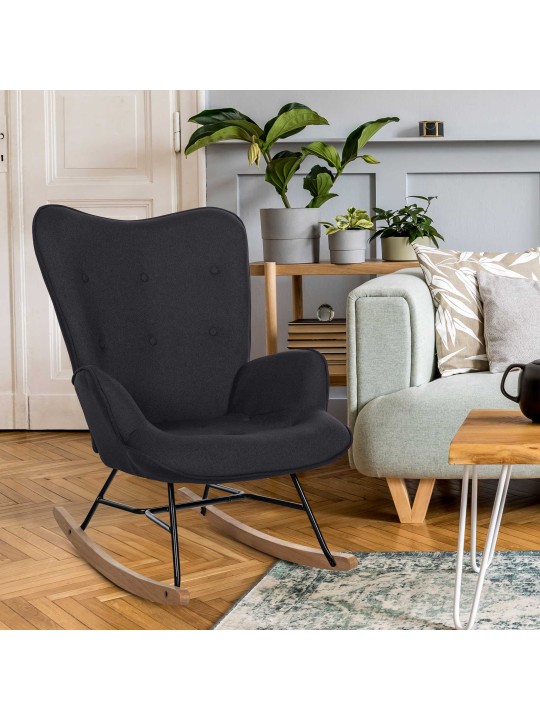 Stoel Sanka stof, zwart Stoel Sanka stof, zwart