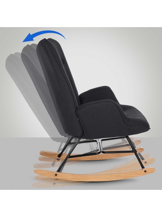 Stoel Sanka stof, zwart Stoel Sanka stof, zwart