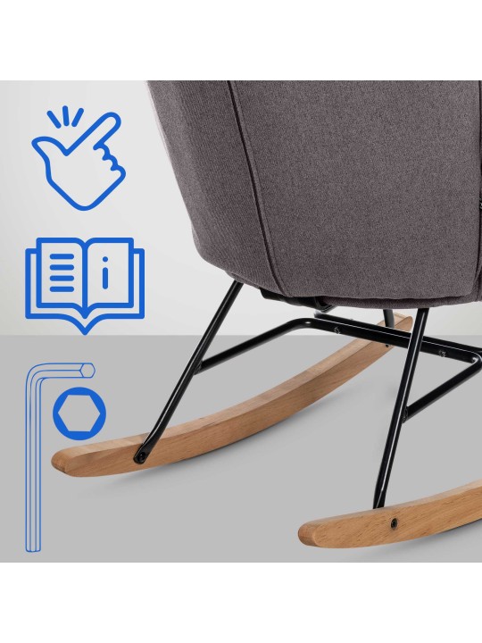 Stoel Sanka stof, donkergrijs Stoel Sanka stof, donkergrijs