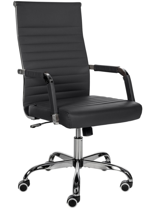 Bureaustoel Amadora kunstleer, zwart