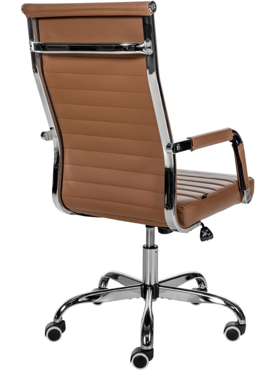 Bureaustoel Amadora kunstleer, lichtbruin