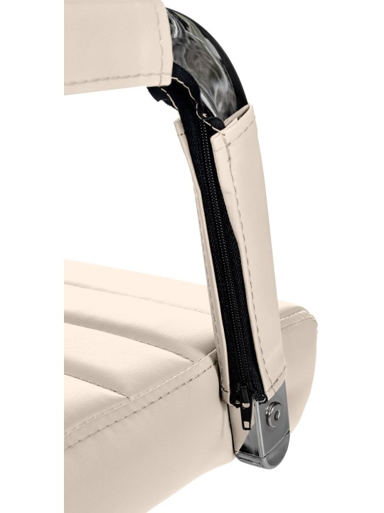 Bureaustoel Amadora kunstleer, crème