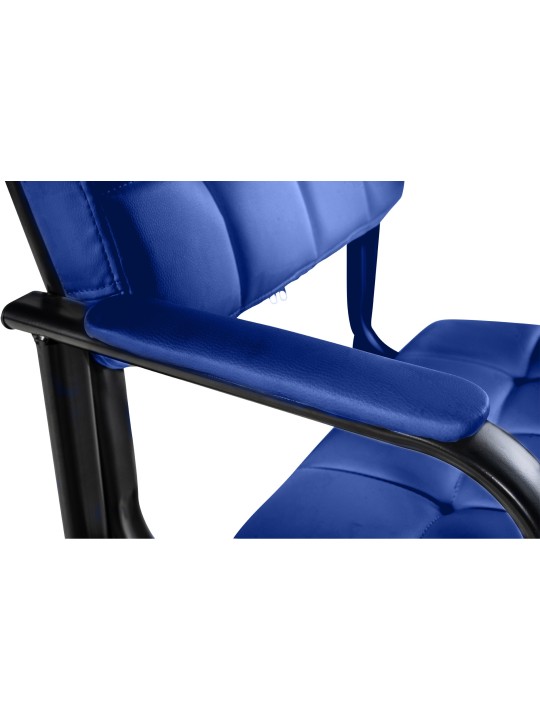 Bezoekersstoel Canada B kunstleer, blauw