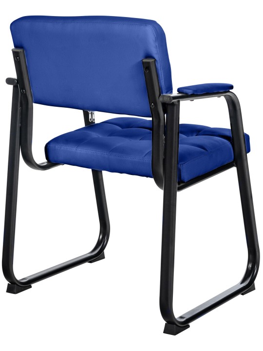 Bezoekersstoel Canada B kunstleer, blauw