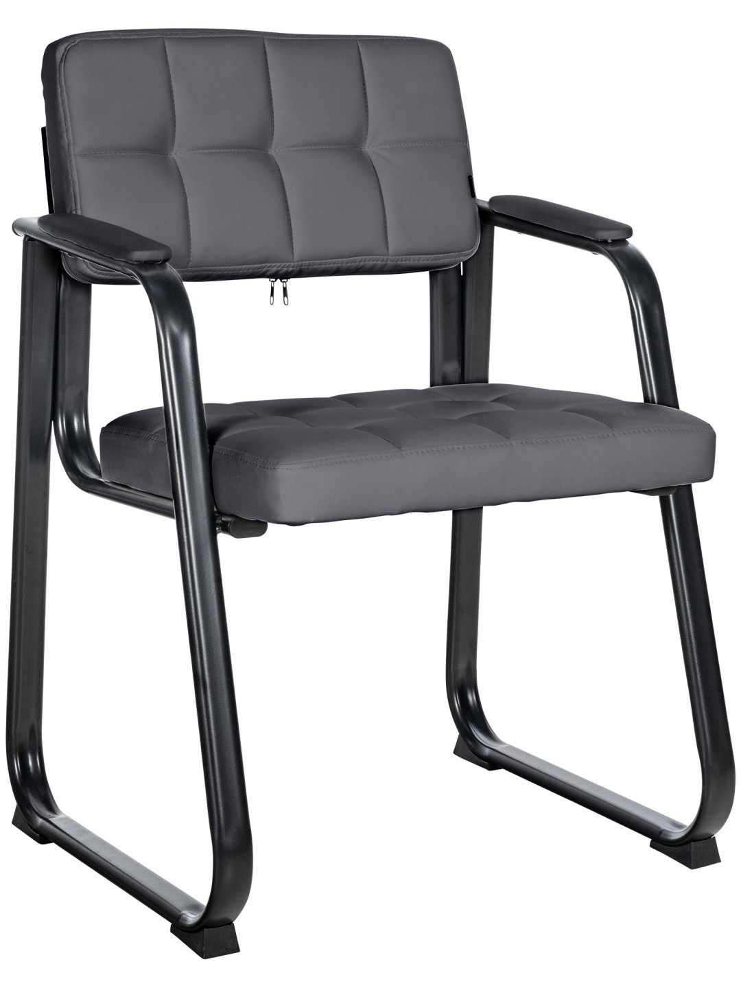 Bezoekersstoel Canada B kunstleer, grijs