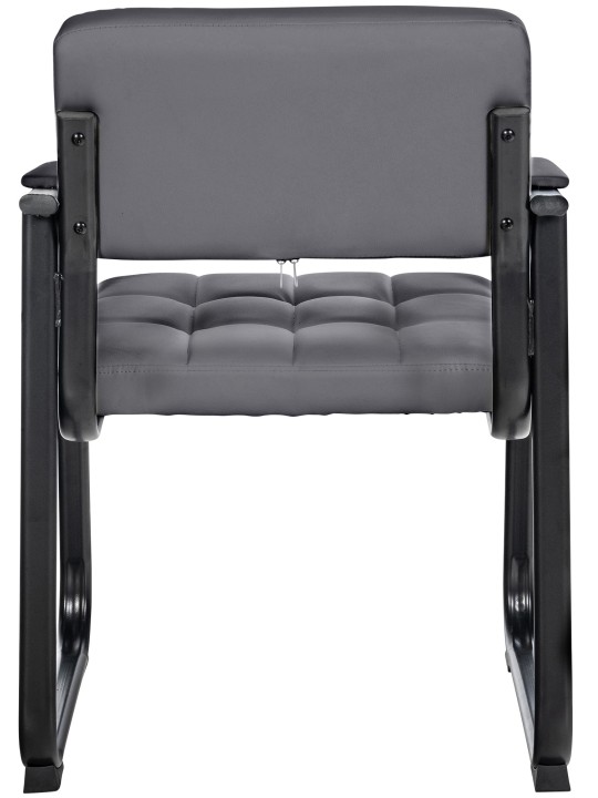 Bezoekersstoel Canada B kunstleer, grijs