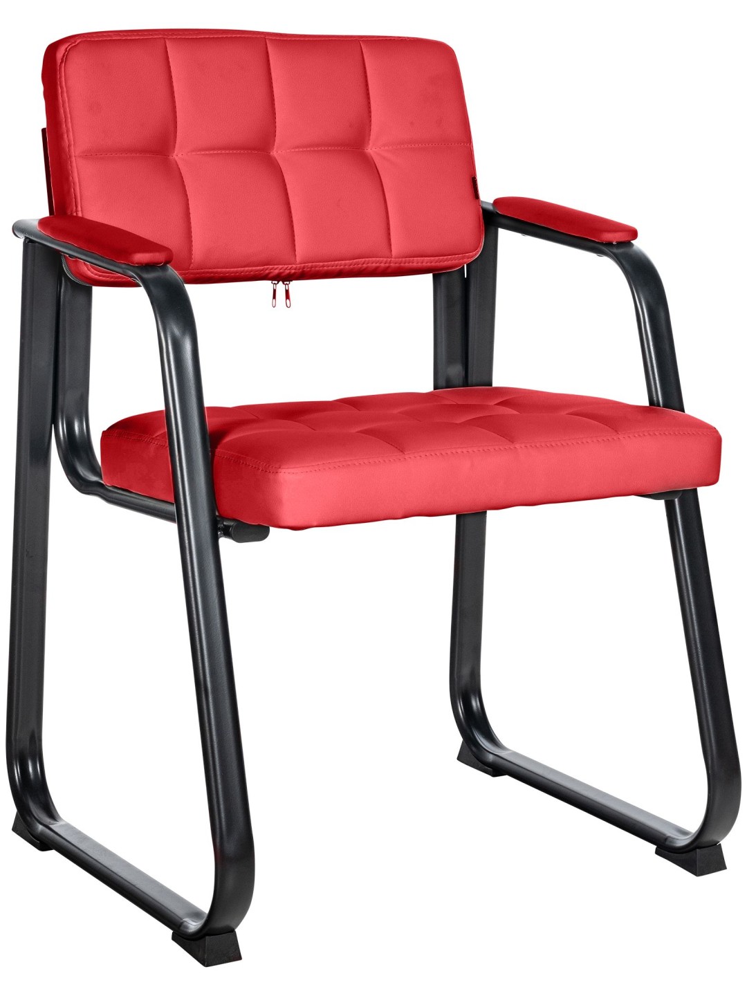 Bezoekersstoel Canada B kunstleer, rood