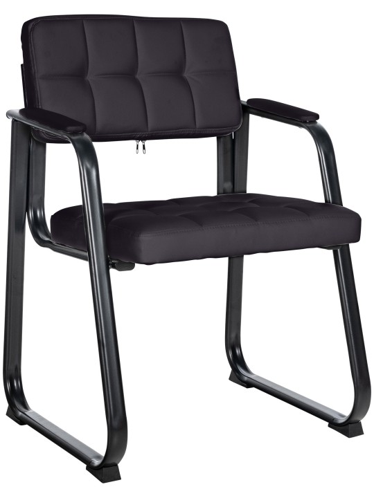 Bezoekersstoel Canada B kunstleer, zwart Bezoekersstoel Canada B kunstleer, zwart