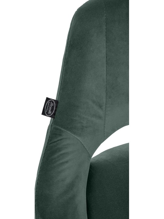 Barkruk Milet fluweel chroom, groen