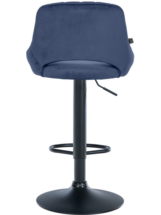Barkruk Milet fluweel, blauw