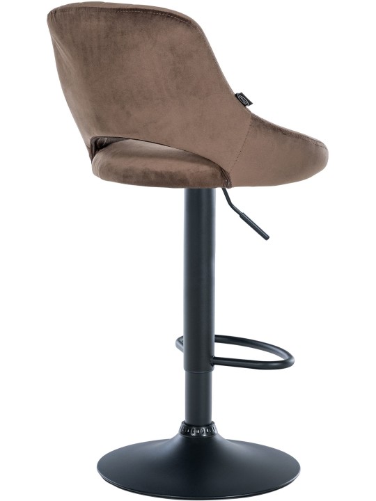 Barkruk Milet fluweel, bruin