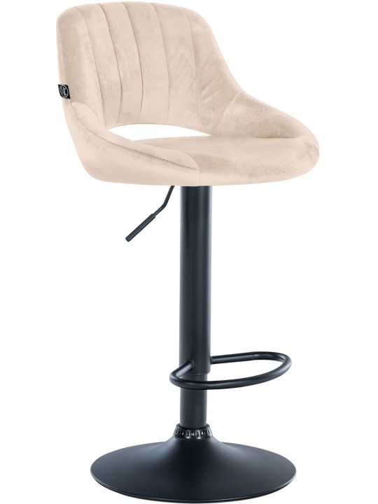 Barkruk Milet fluweel, crème