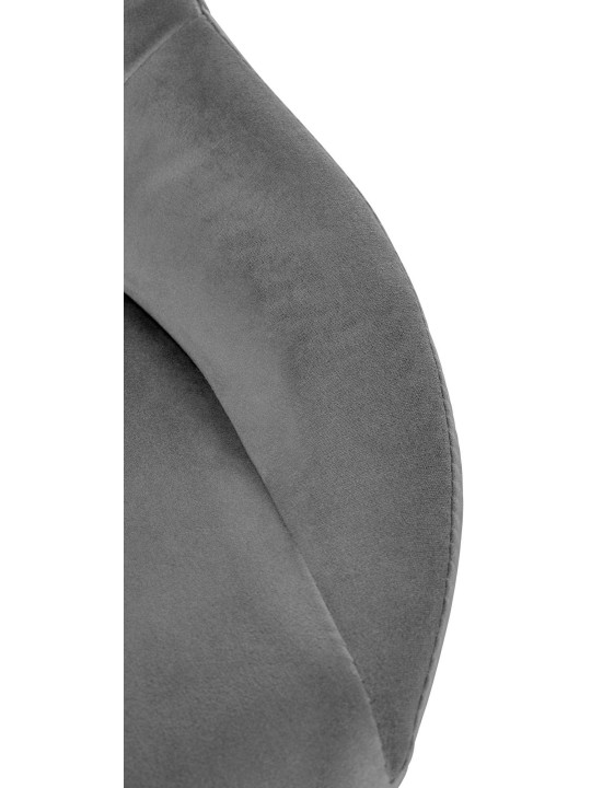 Barkruk Milet fluweel, donkergrijs