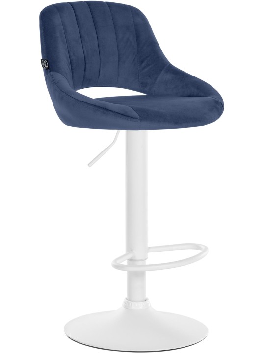 Barkruk Milet fluweel, blauw