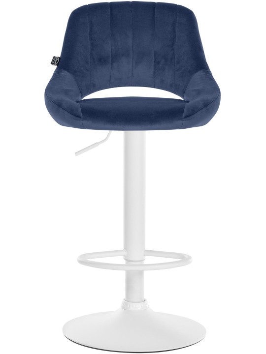 Barkruk Milet fluweel, blauw