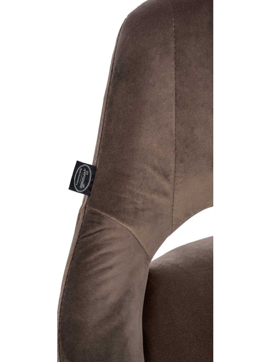Barkruk Milet fluweel, bruin