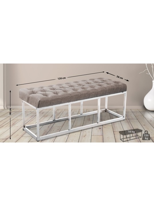 Bank Amun stof E120, taupe Bank Amun stof E120, taupe