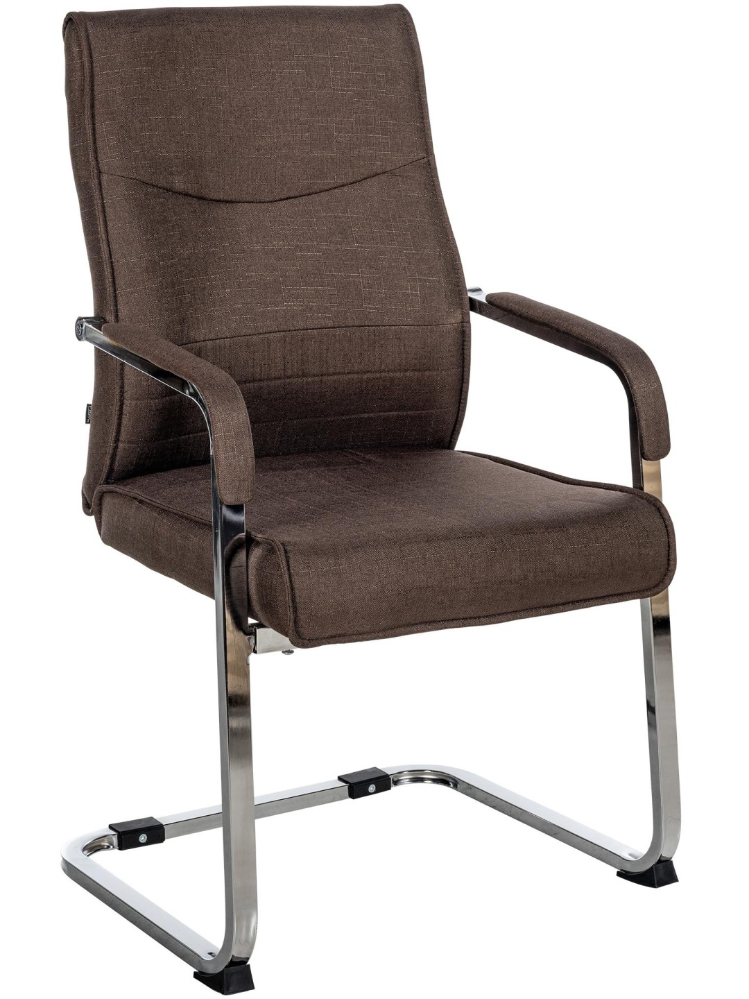 Bezoekersstoel Hobart stof, bruin